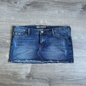 Hollister Y2K Micro Mini Denim Jean Skirt Size 5